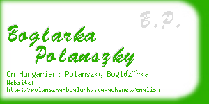 boglarka polanszky business card